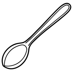 Sterile Spoon Line Art Vector