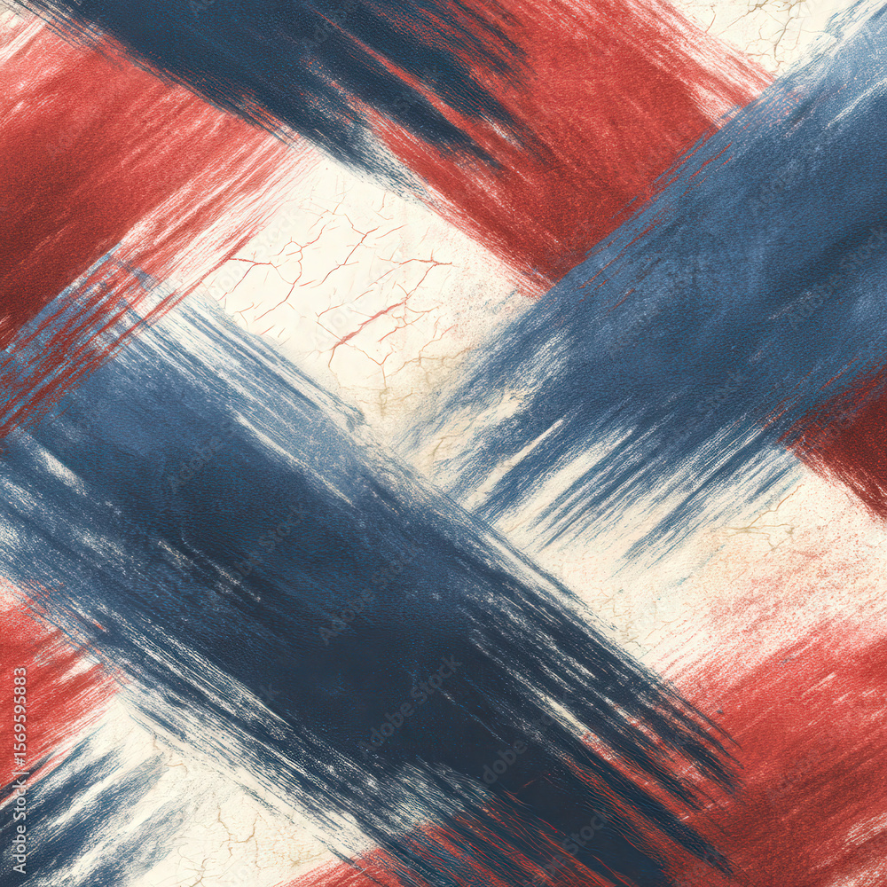 Poster diagonal brush stroke pattern with flag colors and seamless texture for creative design projects
