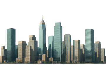 Fototapeta premium Modern Metropolis: The towering structures of a modern metropolis stand tall, showcasing architectural prowess and urban design in a cityscape, and exuding a sense of aspiration.