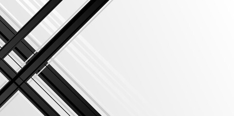 Minimalist black white gradient abstract background. Vector style minimal geometric dynamic shapes with lines modern in graphic. geometric shapes and blank copy space for text. 