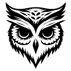 Obraz premium Owl face design silhouette