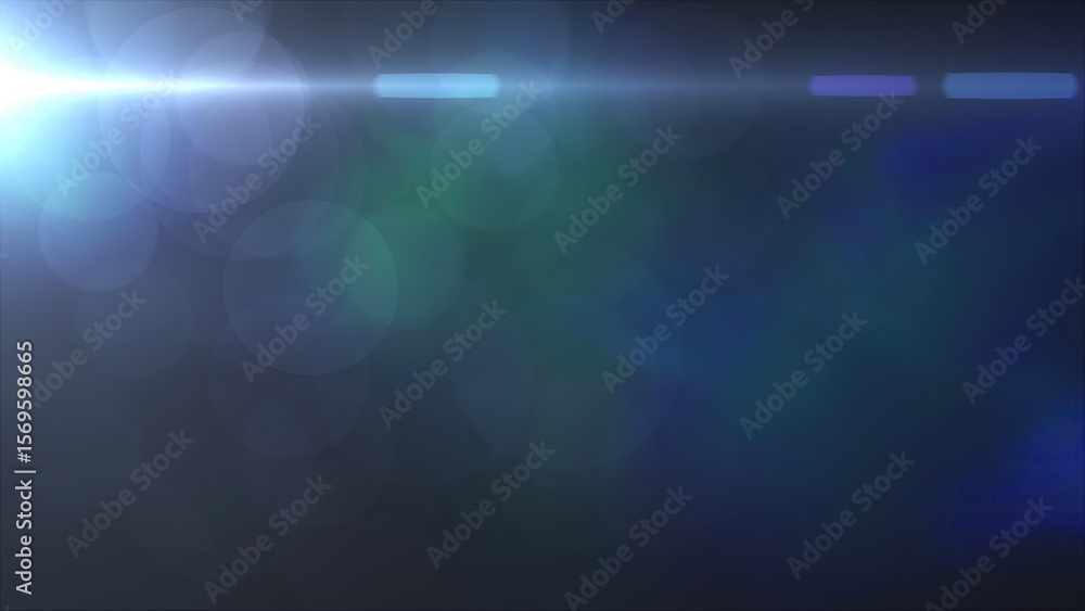 Poster optical lens flare effect. computer generated 3d render