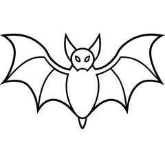 Clean Bat Outline Illustration