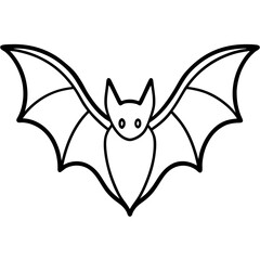Clean Bat Outline Illustration