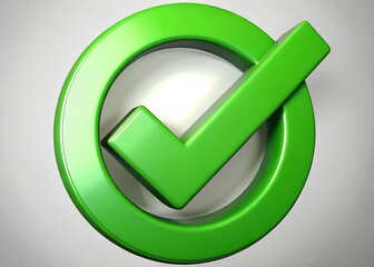 A green check mark inside a green circle