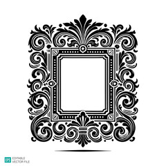 flower ornament illustration vector black and white background templates