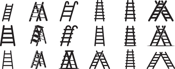 Various ladders and step stools climbing household