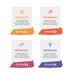 Business infographic template with 4 options or steps. Can be used for workflow layout, diagram, annual report, web design