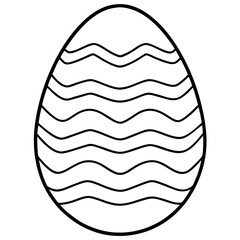 Clean Easter Egg Outline Vector