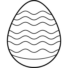 Clean Easter Egg Outline Vector