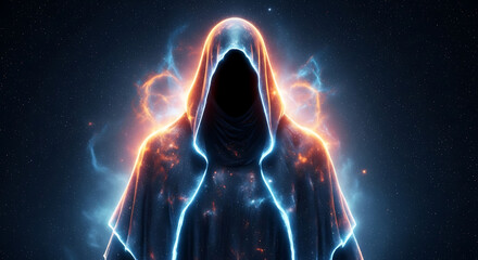 Enigmatic Hooded Entity in Cosmic Space