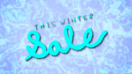 Winter Sale Text against Blue Marble Background