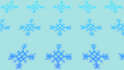 Blurry Snowflake Repeat Pattern against Blue Gradient Background