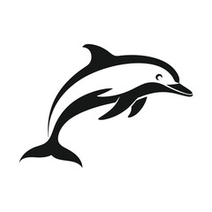 Minimalist Dolphin Silhouette Vector Design