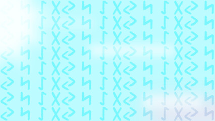 Yule Rune Repeat Pattern against Blue Background with Flares	
