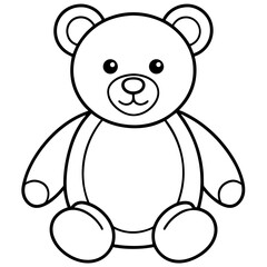 Obraz premium Cute Teddy Bear Outline Drawing