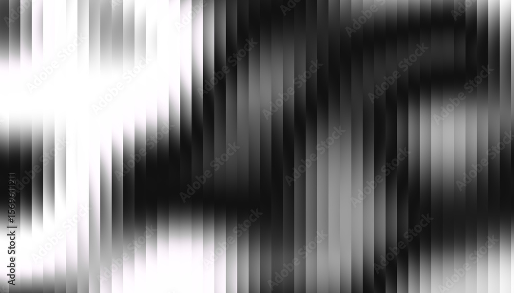 Poster Fractal Glass Gradient Texture. Reed vertical lines patterned glass, overlay with transparent background. Universal monochrome black background stylish gradient