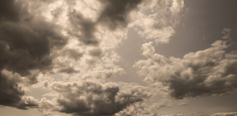 Panorama of cloudy sky