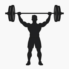 A strong, muscular individual silhouetted against a pristine backdrop. demonstrates dedication