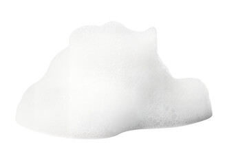 A white foam shape on a transparent background. The foam has a soft, irregular form resembling a cloud or a mound. It appears light and airy.