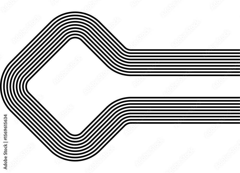 Aufkleber vector pattern of black parallel lines on a white background in retro style. design element for adve