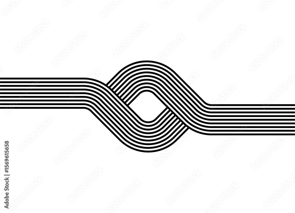 Aufkleber vector pattern of black parallel lines on a white background in retro style. design element for adve