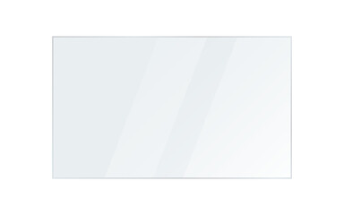 Png Polished, transparent glass plate. Perfect for window, screen, or display overlays. Glossy plastic or acrylic sheet. Isolated on a transparent background with realistic light effects.