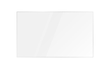 Png Polished, transparent glass plate. Perfect for window, screen, or display overlays. Glossy plastic or acrylic sheet. Isolated on a transparent background with realistic light effects.