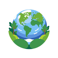 Protect Our Planet Illustration - Earth Day Awareness Graphic - Environmental Conservation Design - Sustainable Living Artwork - Go Green Visual