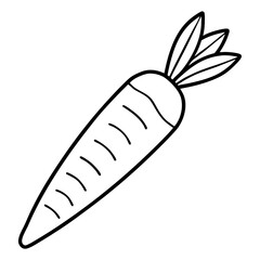 Elegant Carrot Outline Vector