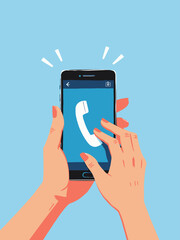  Phone icon Answer and hang up the phone icon