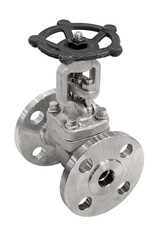 Large steel industrial shut-off valve
