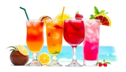 Bunte Cocktail-Klassiker: Sex on the Beach, Sea Breeze, Planter’s Punch & Painkiller
