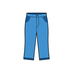 Vector art of blue pants isolated on white background
