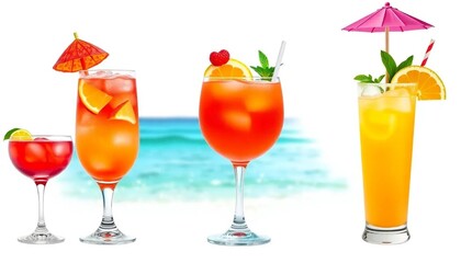 Bunte Cocktail-Klassiker: Sex on the Beach, Sea Breeze, Planter’s Punch & Painkiller