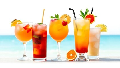 Bunte Cocktail-Klassiker: Sex on the Beach, Sea Breeze, Planter’s Punch & Painkiller