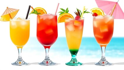 Bunte Cocktail-Klassiker: Sex on the Beach, Sea Breeze, Planter’s Punch & Painkiller