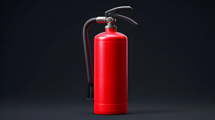 A red fire extinguisher stands ready for emergency use.