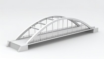 Obraz premium Modern architectural bridge design with a sleek structure over a minimalist background