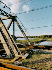 old rusty metal bridge