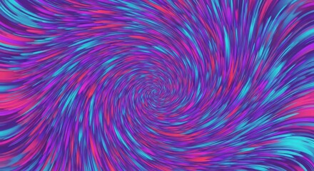 Vibrant Psychedelic Swirl Abstract Background with Electric Colors and Dynamic Movement
