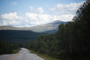 road in the mountains in Sweden