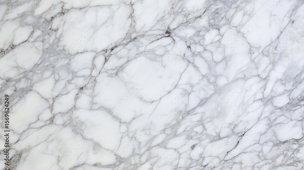 Poster elegant white marble surface with intricate gray veining, showcasing natural stone texture and patte