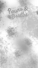 Phone Wallpaper of Winter Mental Health Quote against Grey Frosty Background