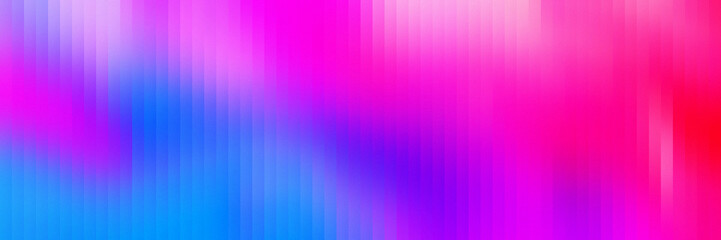 Abstract neon ribbed gradient background with pink purple blue blur stripes, vibrant digital prism...