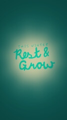 Phone Wallpaper of Winter Mental Health Quote against Sunny Background