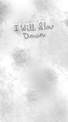 Phone Wallpaper of Winter Mental Health Quote against Grey Frosty Background