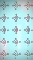 Phone Wallpaper of Snowflake Repeat Pattern against Blue Background with Lens Flare