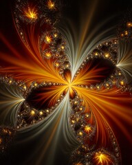 Obraz premium Intricate fractal pattern with vibrant gradients