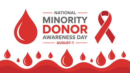 Obraz premium National Minority Donor Awareness Day A Promotional Graphic Design for August 1st
